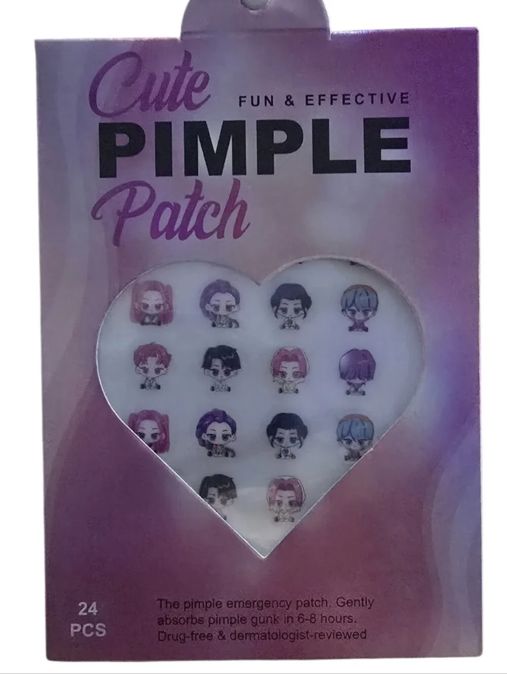 Pimple Patch Kids Stickers - Assorted Pink, Purple, Blue, Black